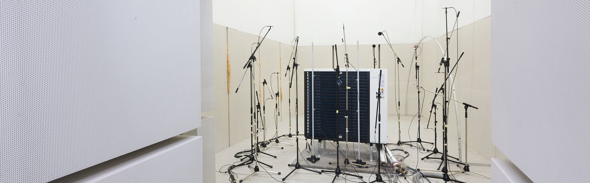 Entrance to the air-conditioned semi-anechoic chamber